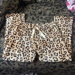 Fluffy Cheetah/Leopard Print PJ Pants